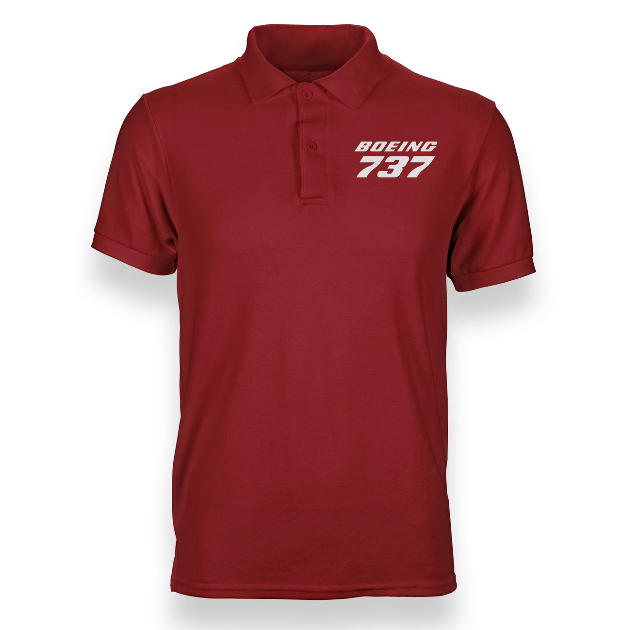 Boeing 737 & Text Designed Polo T-Shirts