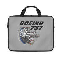 Thumbnail for Boeing 737+Text & CFM LEAP-1 Engine Designed Laptop & Tablet Bags