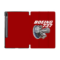 Thumbnail for Boeing 737+Text & CFM LEAP-1 Engine Designed Samsung Tablet Cases
