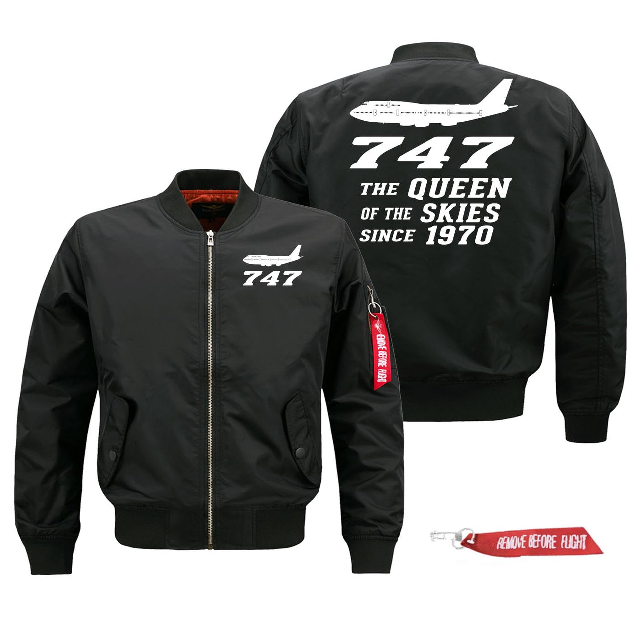 Boeing 747 Queen of The Skies (2) Designed Pilot Jackets (Customizable)