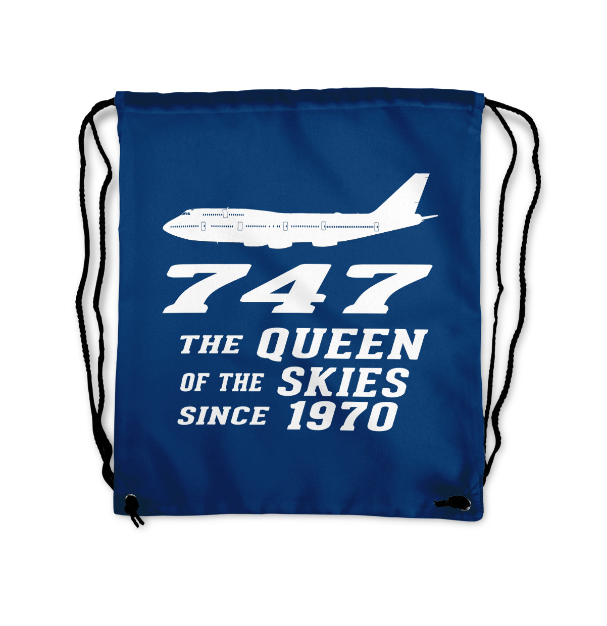 Boeing 747 - Queen of the Skies (2) Designed Drawstring Bags