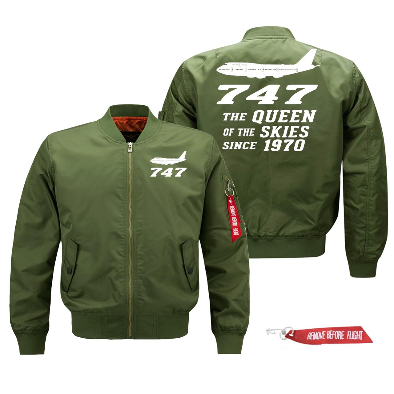 Boeing 747 Queen of The Skies (2) Designed Pilot Jackets (Customizable)