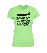 Thumbnail for Boeing 747 - Queen of the Skies (2) Designed Women T-Shirts