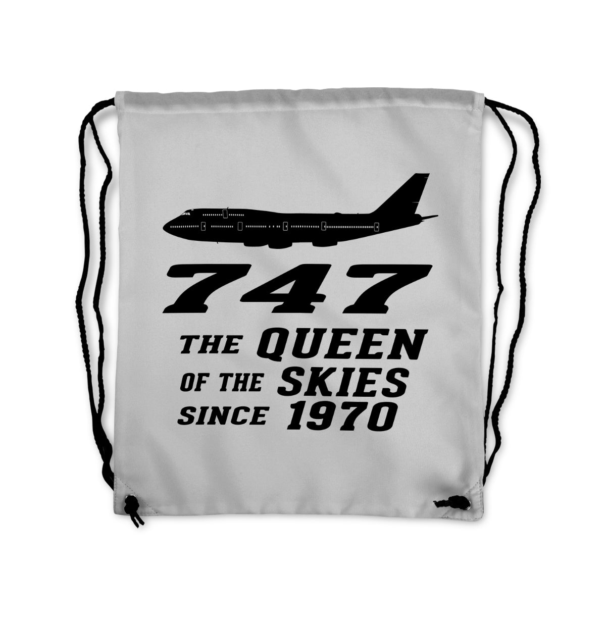 Boeing 747 - Queen of the Skies (2) Designed Drawstring Bags