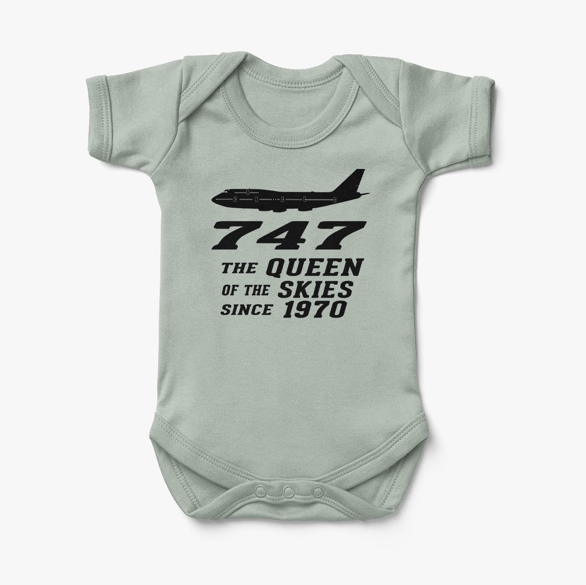 Boeing 747 - Queen of the Skies (2) Designed Baby Bodysuits