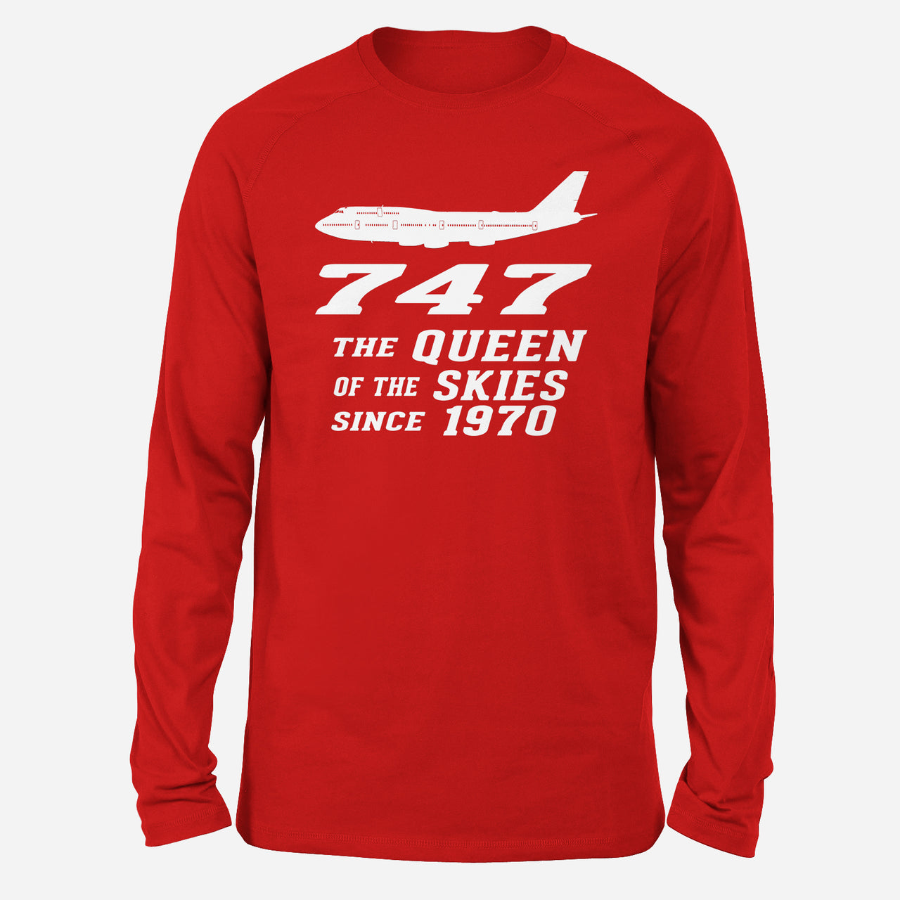 Boeing 747 - Queen of the Skies (2) Designed Designed Long-Sleeve T-Shirts