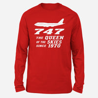 Thumbnail for Boeing 747 - Queen of the Skies (2) Designed Designed Long-Sleeve T-Shirts