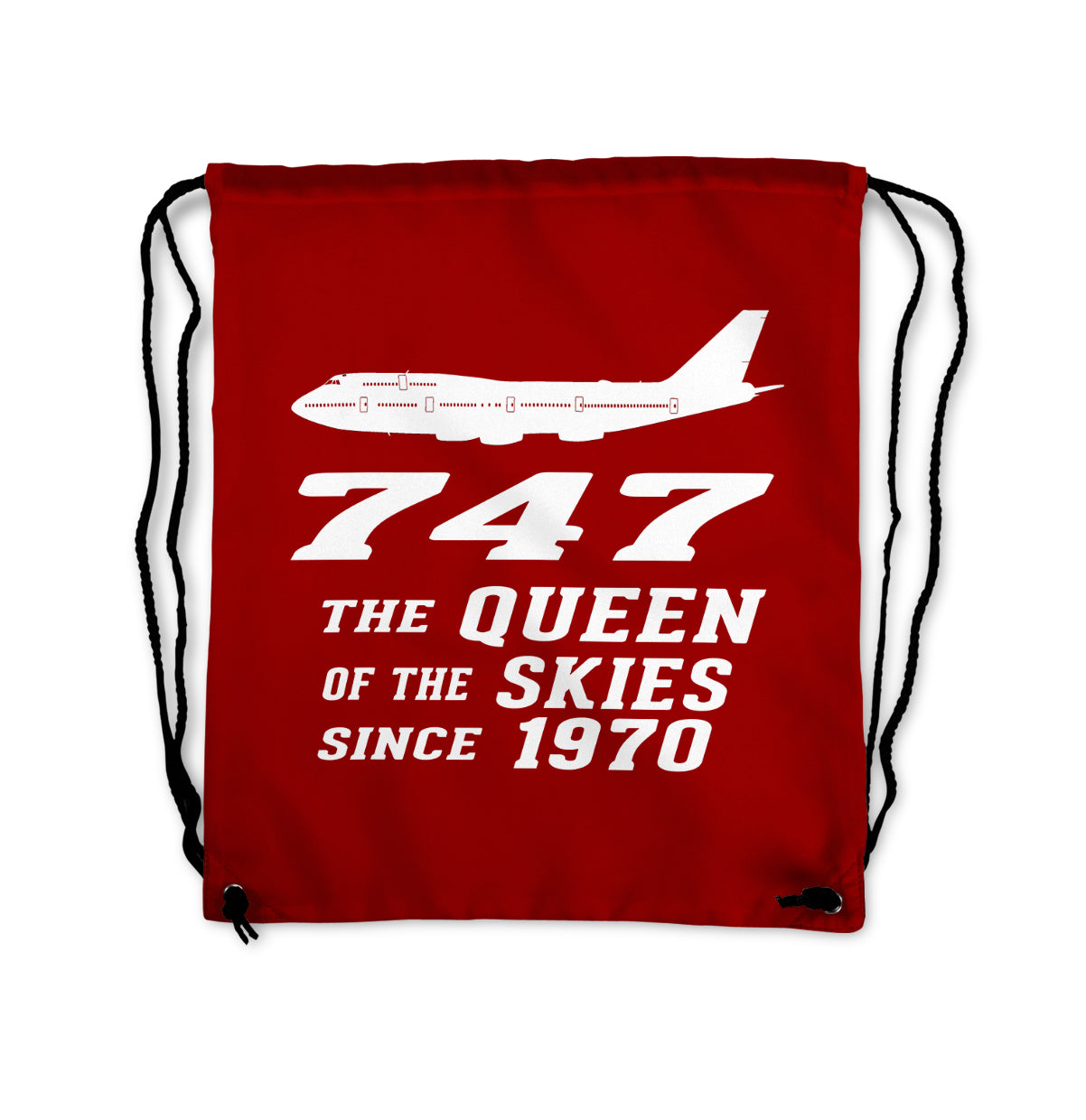 Boeing 747 - Queen of the Skies (2) Designed Drawstring Bags