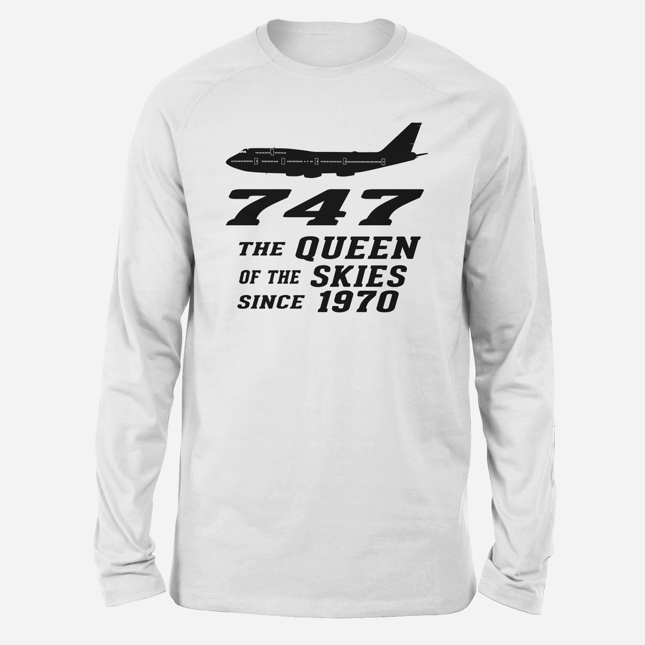 Boeing 747 - Queen of the Skies (2) Designed Designed Long-Sleeve T-Shirts