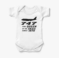 Thumbnail for Boeing 747 - Queen of the Skies (2) Designed Baby Bodysuits