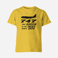 Thumbnail for Boeing 747 - Queen of the Skies (2) Designed Children T-Shirts