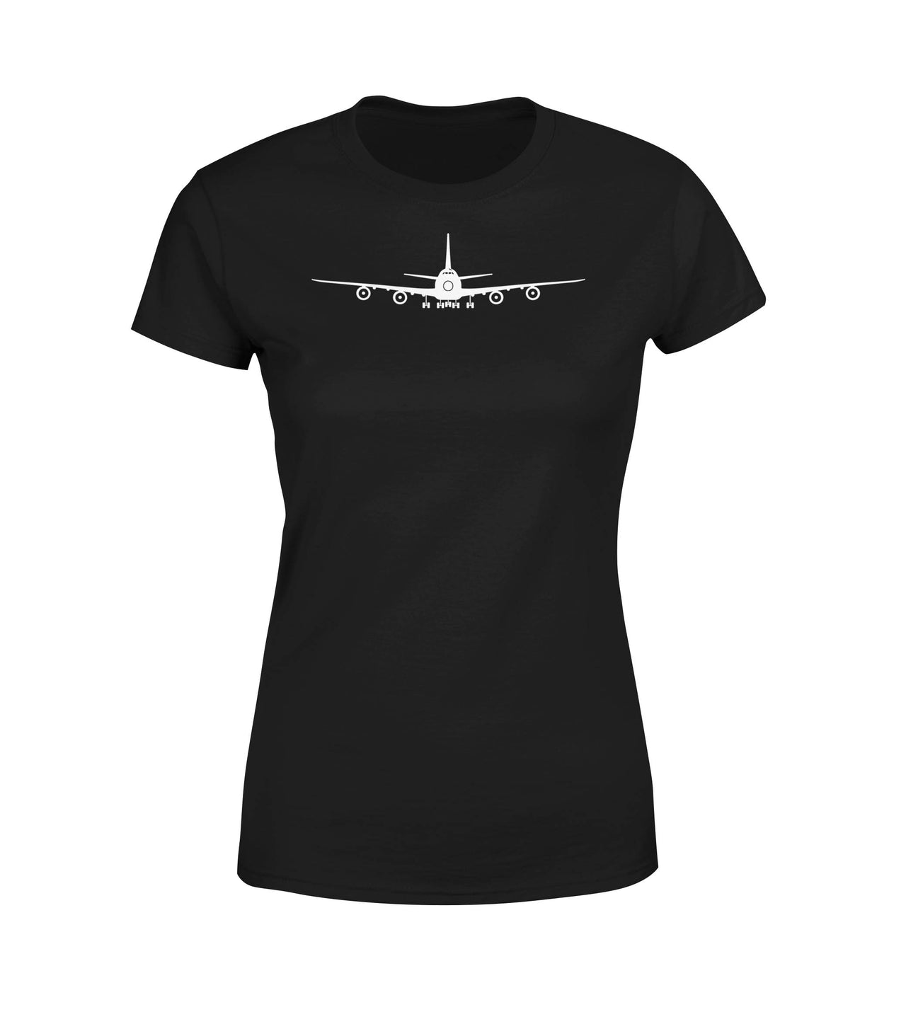 Boeing 747 Silhouette Designed Women T-Shirts
