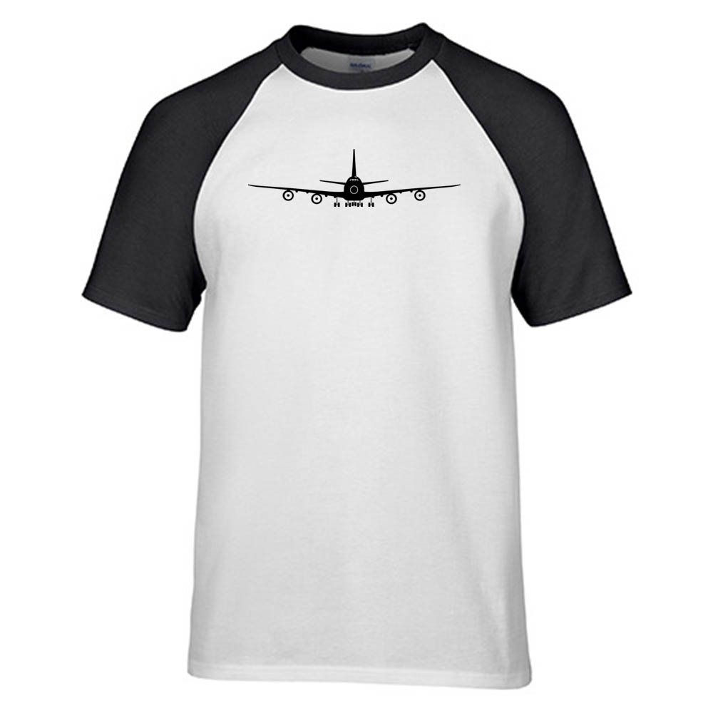 Boeing 747 Silhouette Designed Raglan T-Shirts