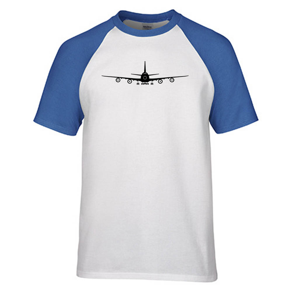 Boeing 747 Silhouette Designed Raglan T-Shirts