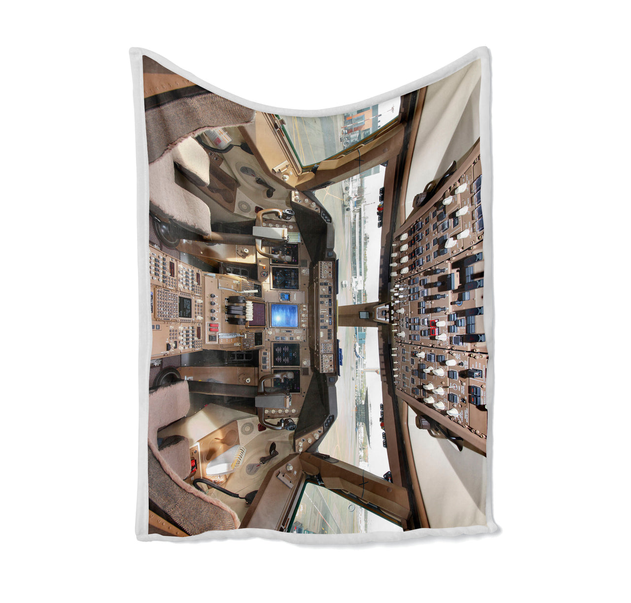 Boeing 747 Cockpit Designed Bed Blankets & Covers