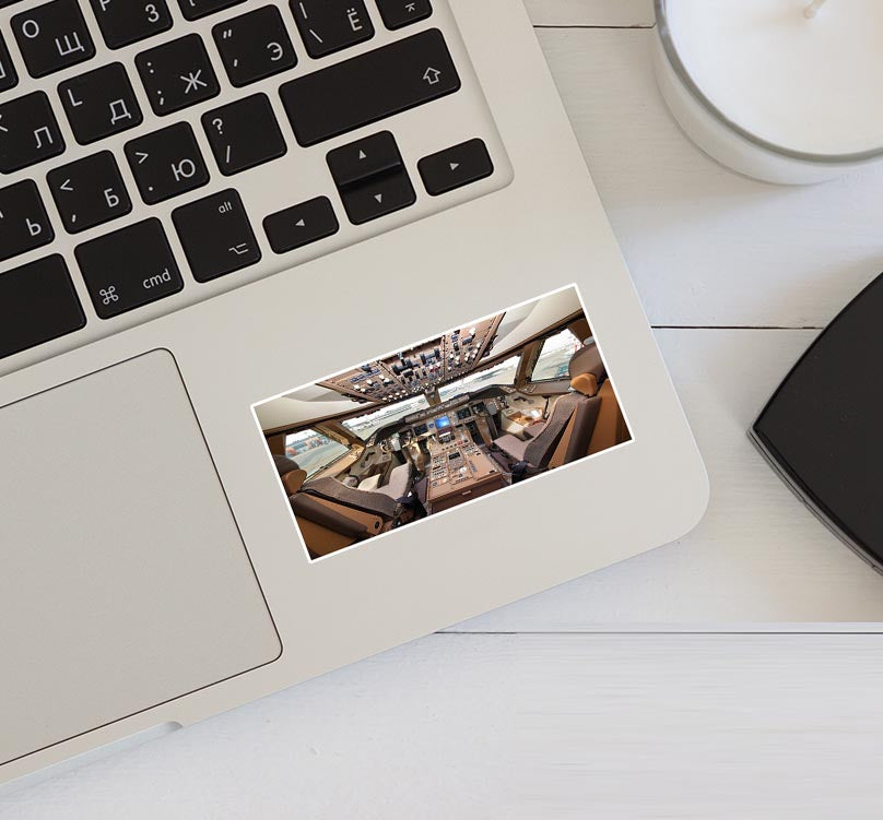 Boeing 747 Cockpit Designed Stickers