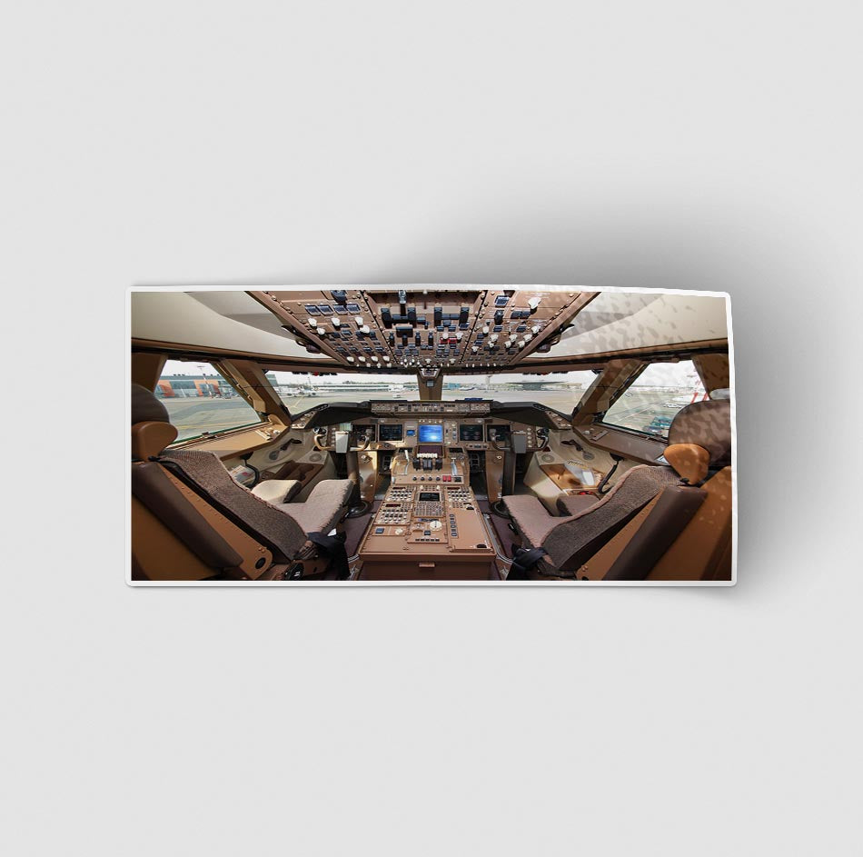 Boeing 747 Cockpit Designed Stickers
