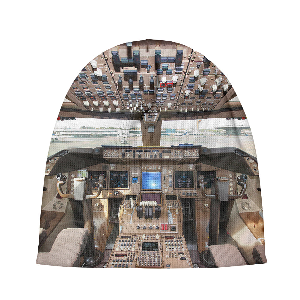 Boeing 747 Cockpit Designed Knit 3D Beanies