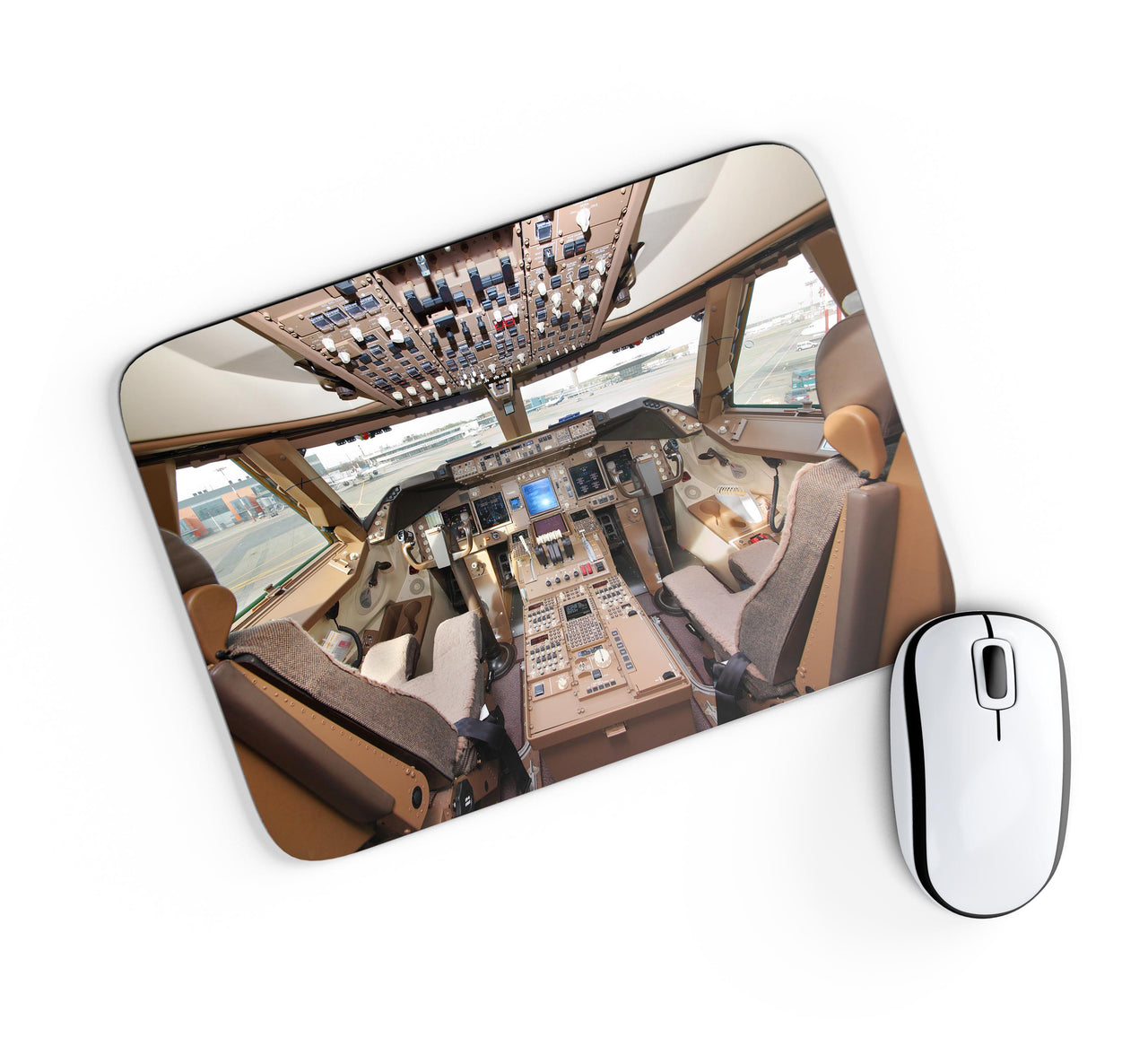 Boeing 747 Cockpit Designed Mouse Pads