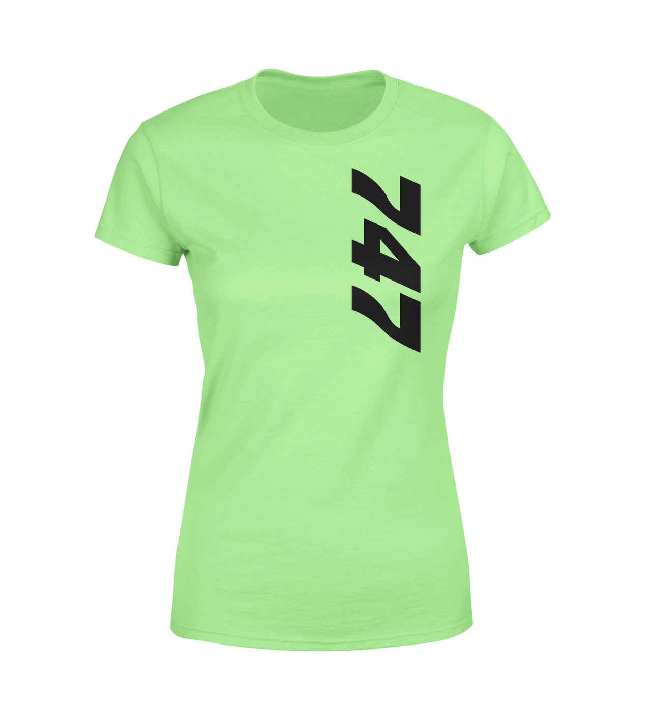 747 Side Text Designed Women T-Shirts