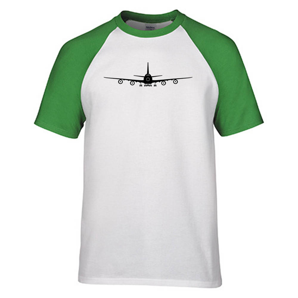 Boeing 747 Silhouette Designed Raglan T-Shirts