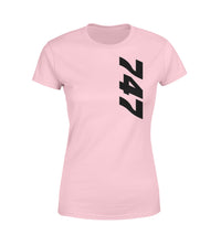 Thumbnail for 747 Side Text Designed Women T-Shirts