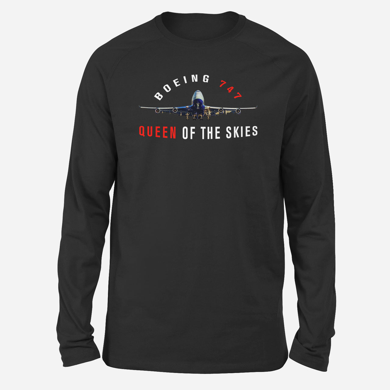 Boeing 747 Queen of the Skies Designed Long-Sleeve T-Shirts