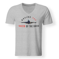 Thumbnail for Boeing 747 Queen of the Skies Designed V-Neck T-Shirts