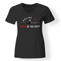 Thumbnail for Boeing 747 Queen of the Skies Designed V-Neck T-Shirts