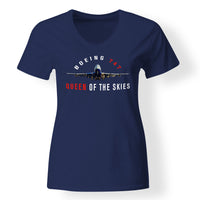 Thumbnail for Boeing 747 Queen of the Skies Designed V-Neck T-Shirts