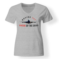 Thumbnail for Boeing 747 Queen of the Skies Designed V-Neck T-Shirts