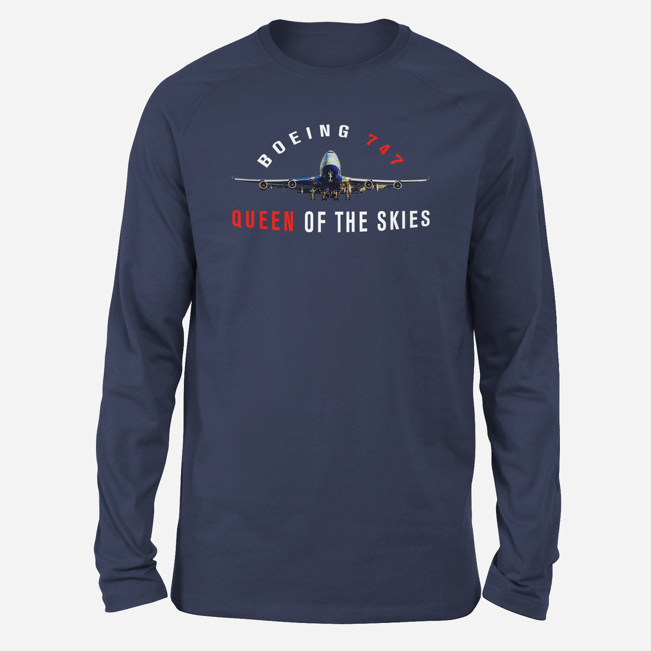 Boeing 747 Queen of the Skies Designed Long-Sleeve T-Shirts