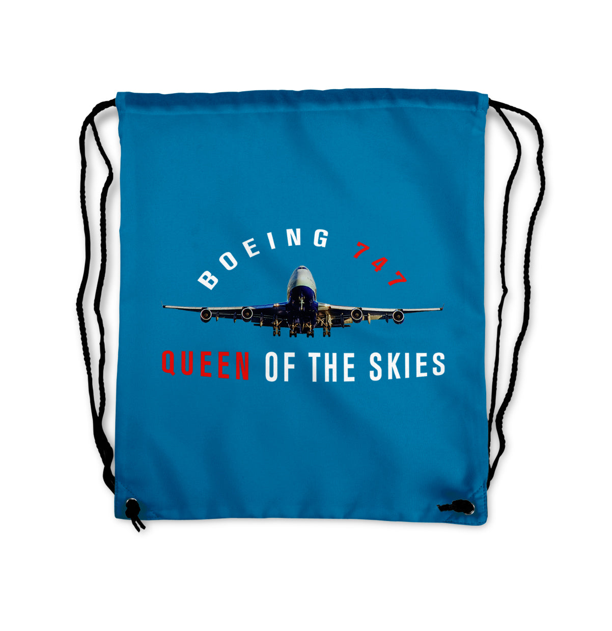 Boeing 747 Queen of the Skies Designed Drawstring Bags