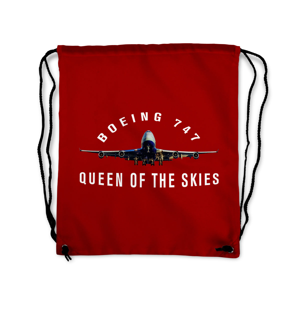 Boeing 747 Queen of the Skies Designed Drawstring Bags