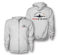 Thumbnail for Boeing 747 - Queen of the Skies Designed Zipped Hoodies