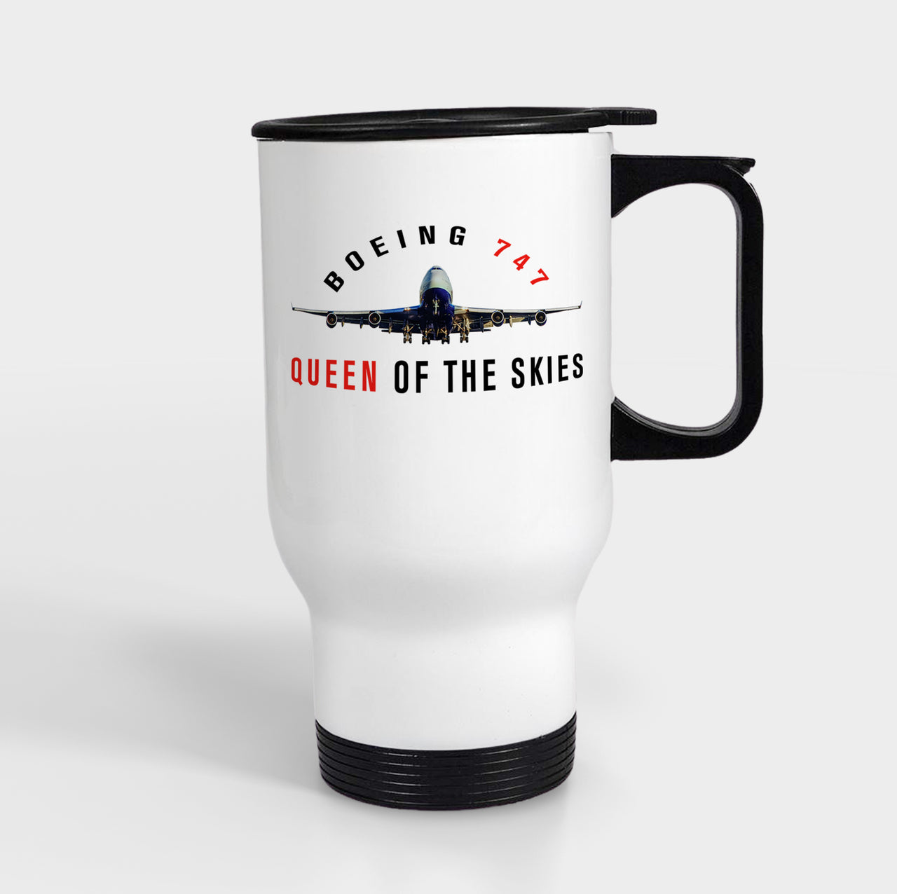 Boeing 747 Queen of the Skies Designed Travel Mugs (With Holder)