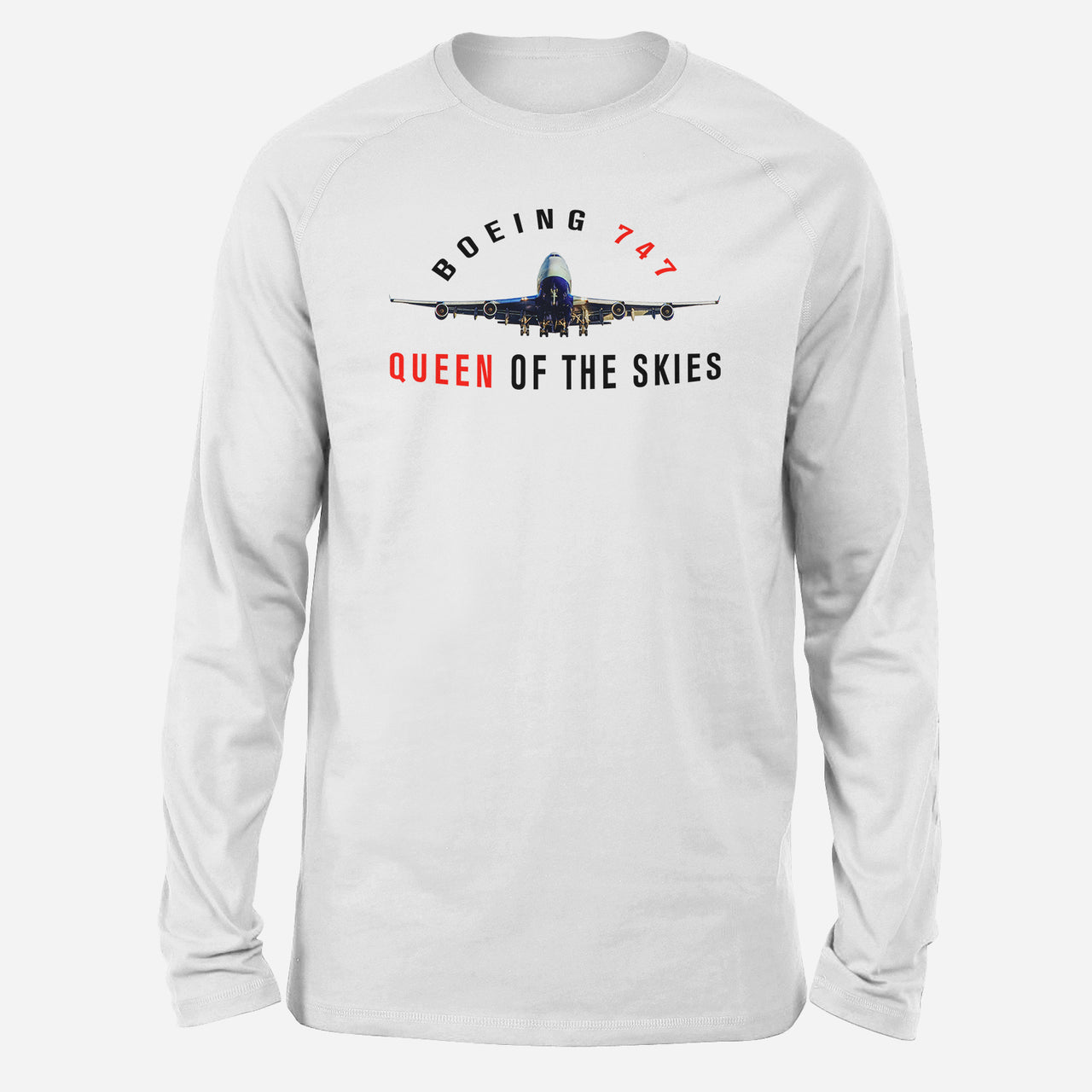 Boeing 747 Queen of the Skies Designed Long-Sleeve T-Shirts