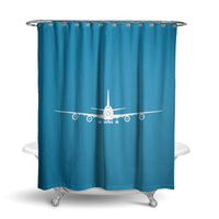 Thumbnail for Boeing 747 Silhouette Designed Shower Curtains