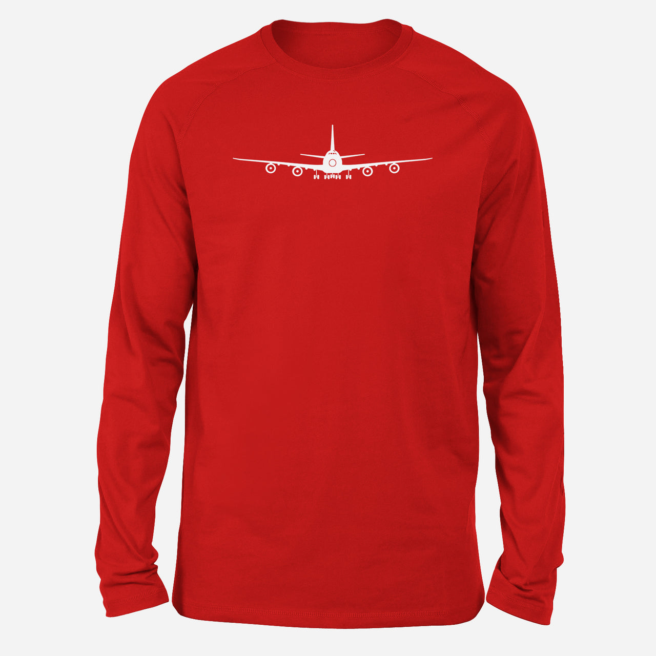 Boeing 747 Silhouette Designed Long-Sleeve T-Shirts