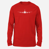 Thumbnail for Boeing 747 Silhouette Designed Long-Sleeve T-Shirts