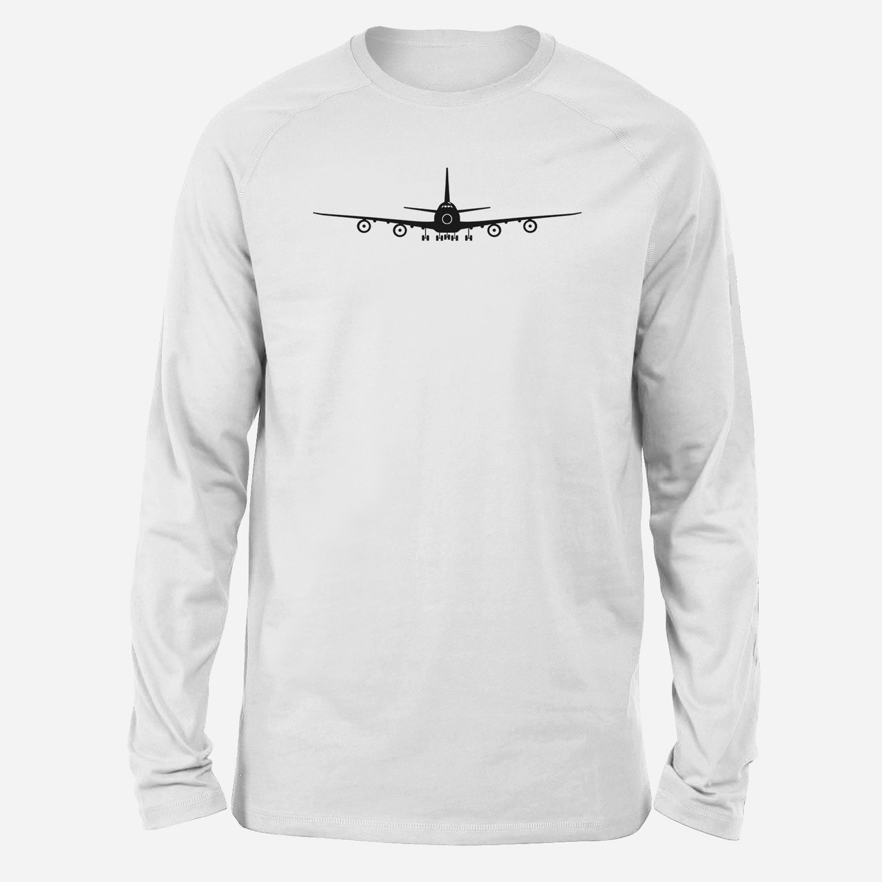 Boeing 747 Silhouette Designed Long-Sleeve T-Shirts