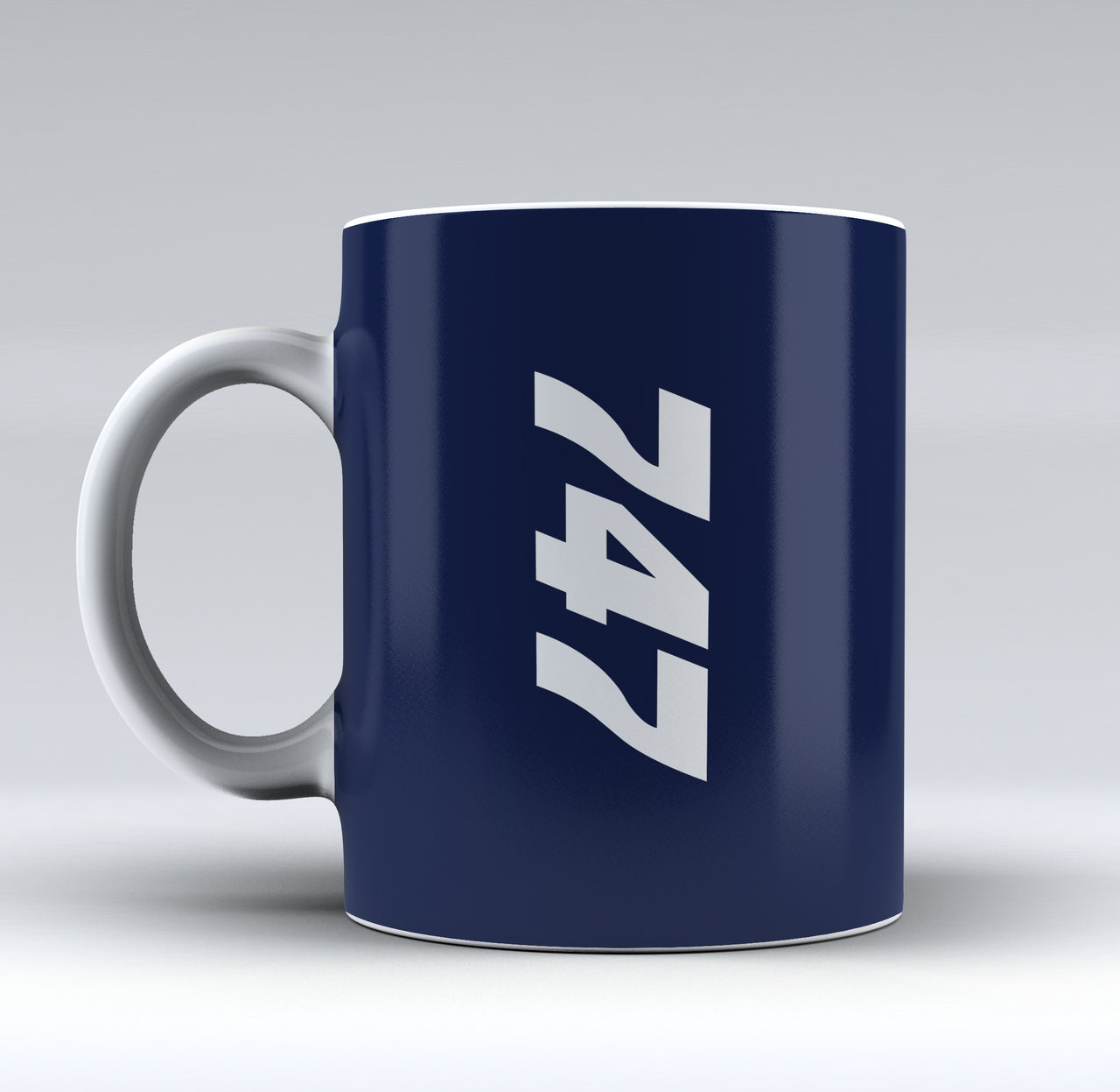 747 Text Side Designed Mugs