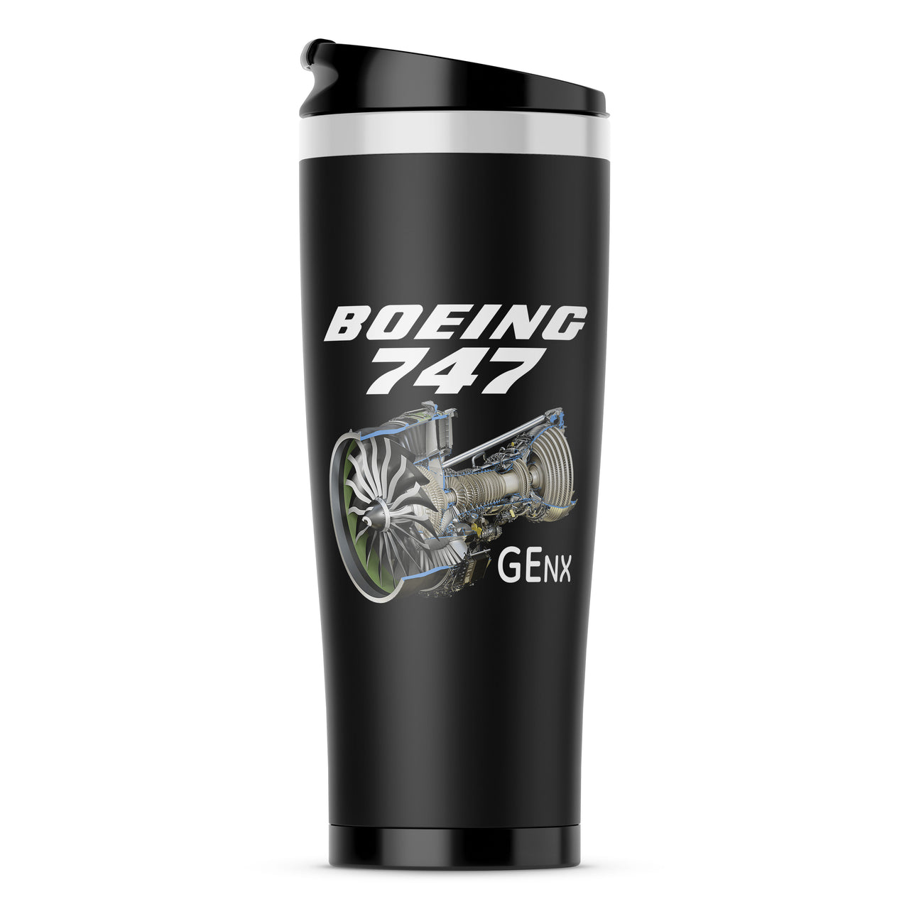 Boeing 747 & GENX Engine Designed Stainless Steel Travel Mugs