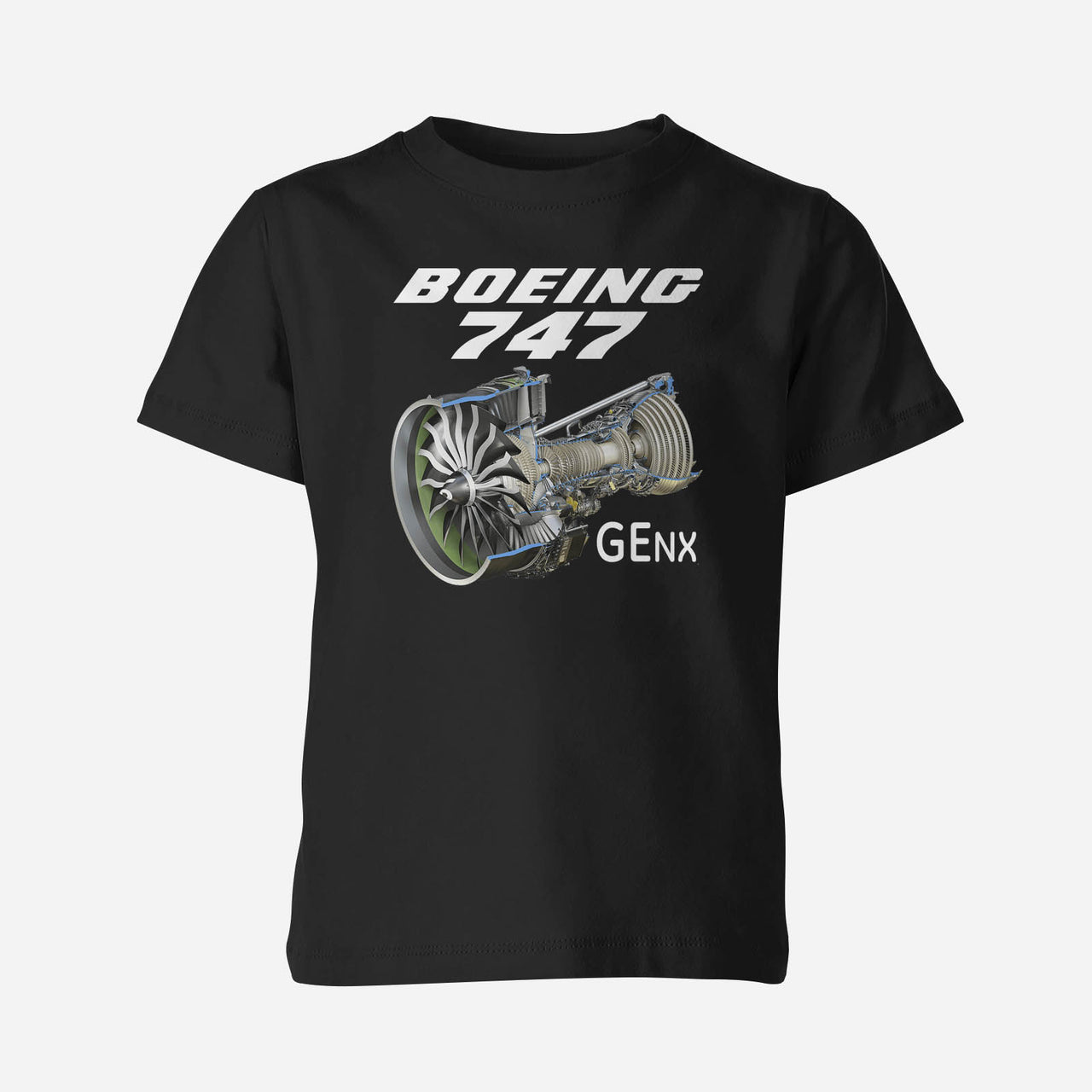 Boeing 747 & GENX Engine Designed Children T-Shirts