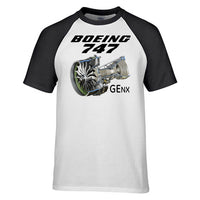 Thumbnail for Boeing 747 & GENX Engine Designed Raglan T-Shirts