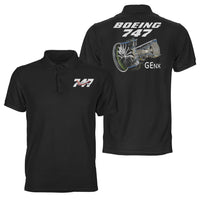 Thumbnail for Boeing 747 & GENX Engine Designed Double Side Polo T-Shirts