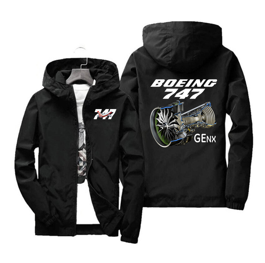 Boeing 747 & GENX Engine Designed Windbreaker Jackets
