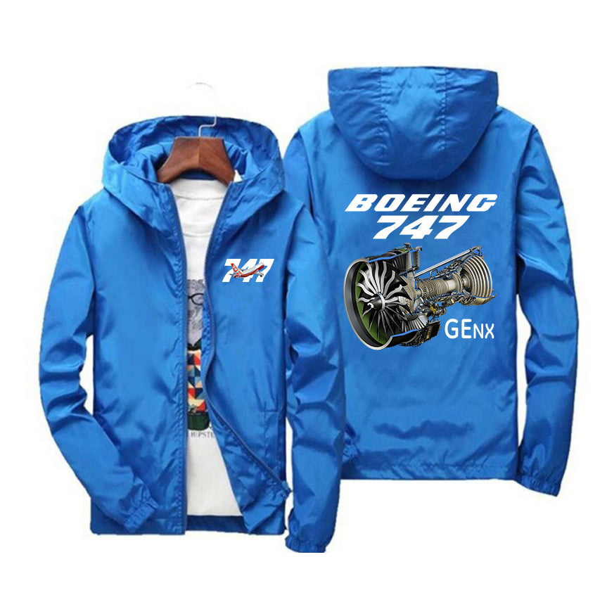 Boeing 747 & GENX Engine Designed Windbreaker Jackets