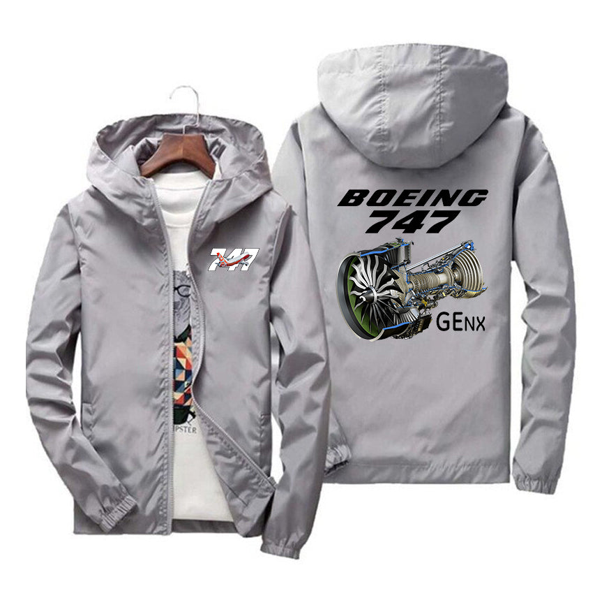 Boeing 747 & GENX Engine Designed Windbreaker Jackets