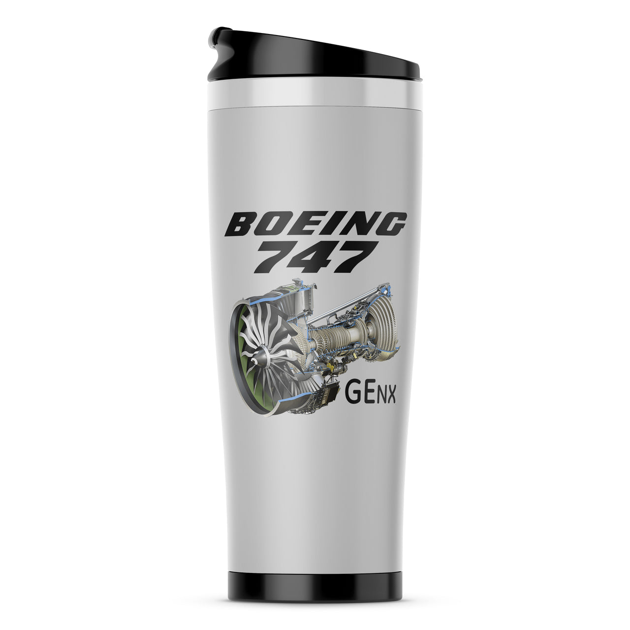Boeing 747 & GENX Engine Designed Stainless Steel Travel Mugs